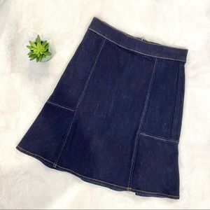 Ann Taylor Denim Flare Skirt